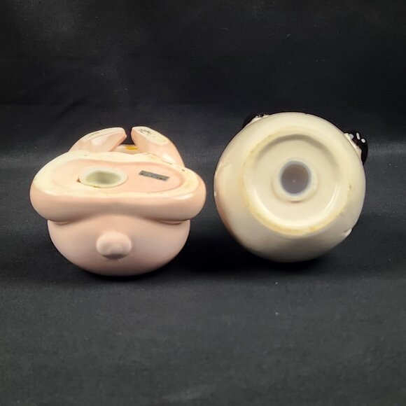 Pig & Cow Salt & Pepper Shakers "No More Pigging Out" Novelty VNTG  READ - Picture 6 of 12
